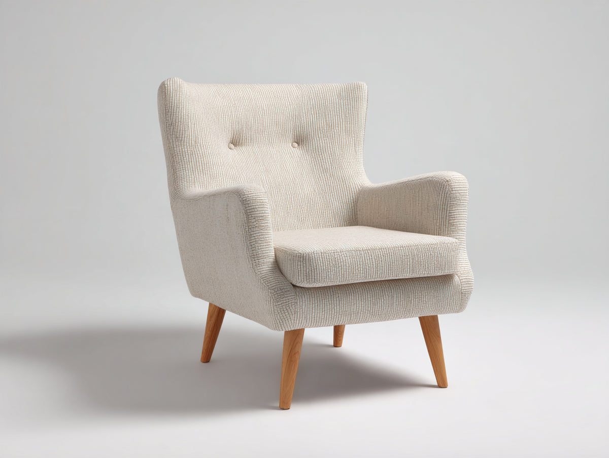 Poltrona - Tessuto - 88x84x96 cm - Beige - Stile moderno