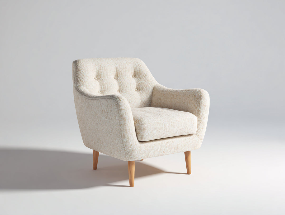Poltrona - Tessuto - 84x80x79 cm - Beige - Stile moderno